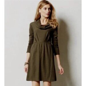 Anthropologie Olive Long Sleeve Dress